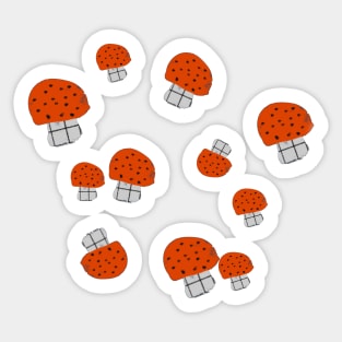 Cute red Mushroom Sticker